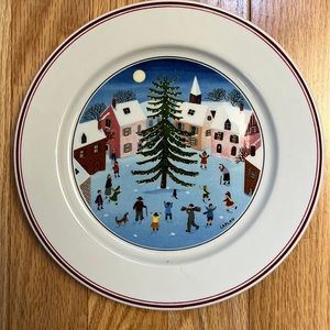 Villeroy & Boch 8" desert/salad Plate, Design Naïf Christmas plate by Laplau